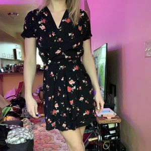 Gilt and Gossamer Black Floral Dress